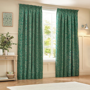 Grantley 167x228 Pencil Pleat Curtains Emerald - Canwell Interiors Limited - Riva
