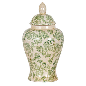 Green Clover Ceramic Ginger Jar - Canwell Interiors Limited - Hills