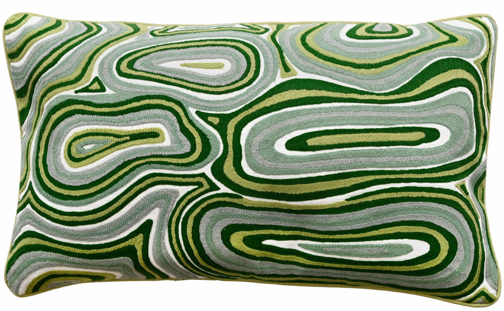 Malini Maze Green Cushion - Canwell Interiors Limited - Malini