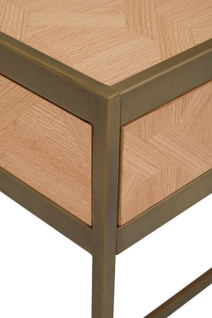 Grenoble Oak Veneer 2 Drawer Desk - Canwell Interiors Limited - Xshowhome
