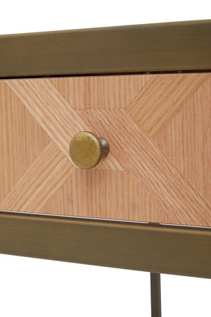 Grenoble Oak Veneer 2 Drawer Desk - Canwell Interiors Limited - Xshowhome