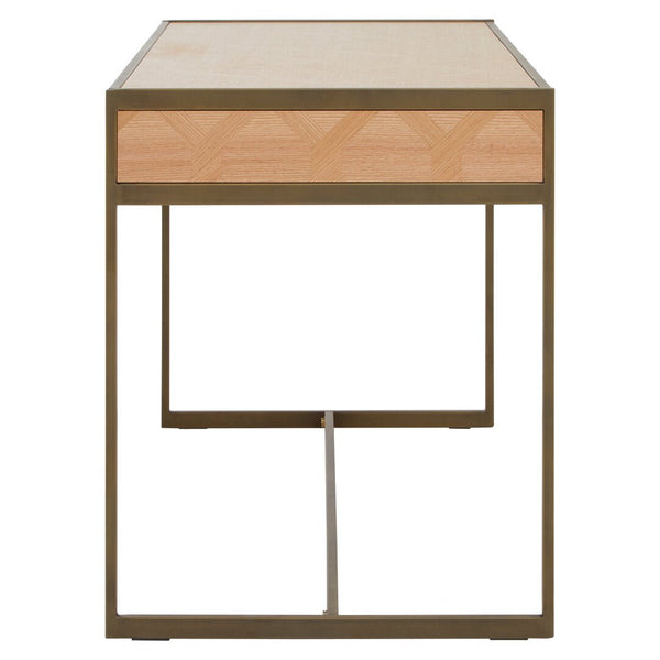 Grenoble Oak Veneer 2 Drawer Desk - Canwell Interiors Limited - Xshowhome