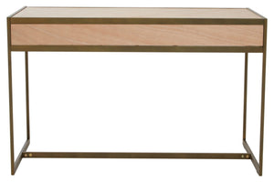 Grenoble Oak Veneer 2 Drawer Desk - XShowhome Limited - Xshowhome