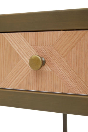 Grenoble Oak Veneer 2 Drawer Desk - XShowhome Limited - Xshowhome