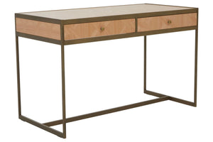 Grenoble Oak Veneer 2 Drawer Desk - XShowhome Limited - Xshowhome
