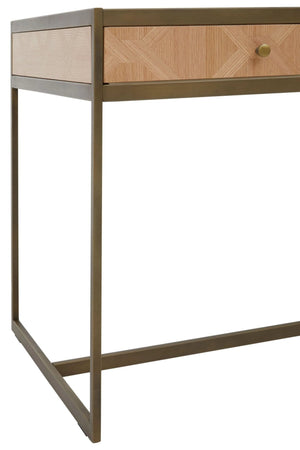 Grenoble Oak Veneer 2 Drawer Desk - XShowhome Limited - Xshowhome
