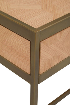 Grenoble Oak Veneer 2 Drawer Desk - XShowhome Limited - Xshowhome