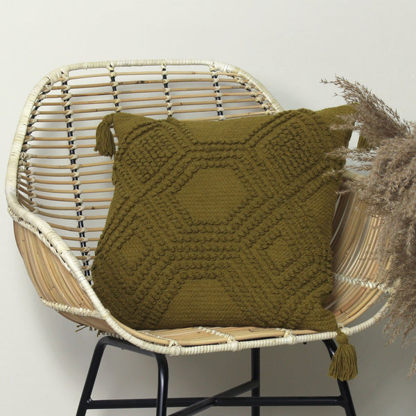 Halmo 45x45 Feather Filled Cushion Moss - Canwell Interiors Limited - Riva
