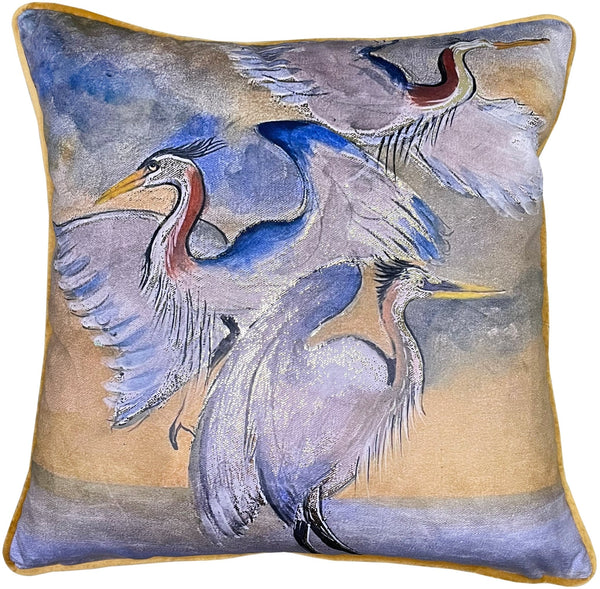 Hand Painted with Gold Birds 45x45 - Canwell Interiors Limited - Malini