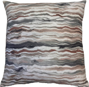 Hand Printed Abstractlines on Linen 50x50 - Canwell Interiors Limited - Malini