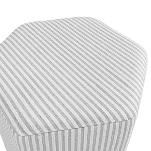 Harbour Grey Thin Stripe Stool - Canwell Interiors Limited - Canwell