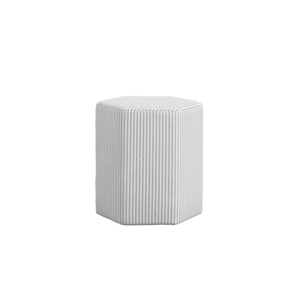 Harbour Grey Thin Stripe Stool - Canwell Interiors Limited - Canwell