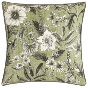 Harlington Botany 50x50 Feather Filled Cushion Moss - Canwell Interiors Limited - Riva