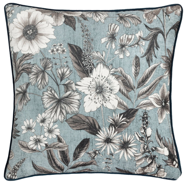 Harlington Botany 50x50 Feather Filled Cushion Petrol - Canwell Interiors Limited - Riva