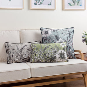 Harlington Botany 50x50 Feather Filled Cushion Petrol - Canwell Interiors Limited - Riva