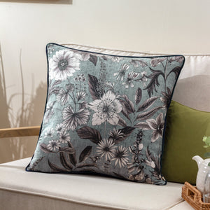 Harlington Botany 50x50 Feather Filled Cushion Petrol - Canwell Interiors Limited - Riva