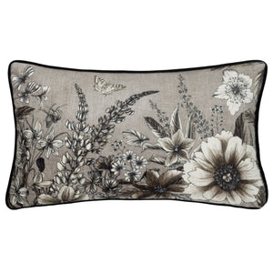 Harlington Gardenia 30x50 Feather Filled Cushion Sepia - Canwell Interiors Limited - Riva