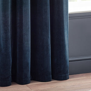 Heavy Chenille 229x137 Eyelet Curtain Navy - Canwell Interiors Limited - Riva