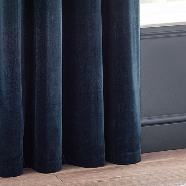 Heavy Chenille 229x137 Eyelet Curtain Navy - Canwell Interiors Limited - Riva