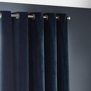 Heavy Chenille 229x137 Eyelet Curtain Navy - Canwell Interiors Limited - Riva
