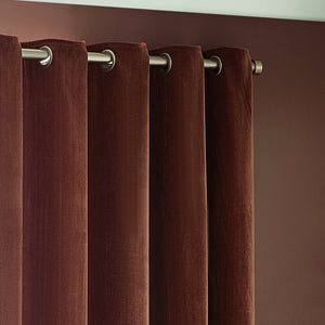 Heavy Chenille 229x137 Eyelet Curtain Nutmeg - Canwell Interiors Limited - Riva