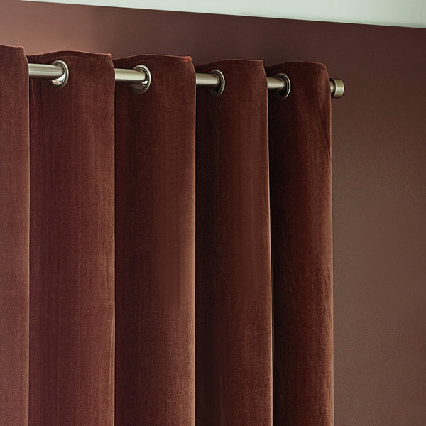 Heavy Chenille 229x137 Eyelet Curtain Nutmeg - Canwell Interiors Limited - Riva