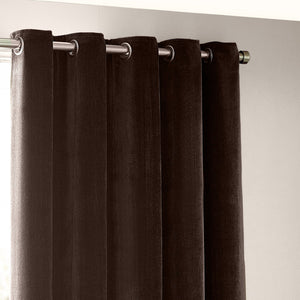 Heavy Chenille 229x183 Eyelet Curtain Brown - Canwell Interiors Limited - Riva