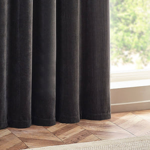Heavy Chenille 229x183 Eyelet Curtain Charcoal - Canwell Interiors Limited - Riva