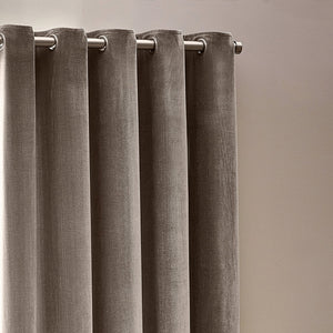 Heavy Chenille 229x183 Eyelet Curtain Greige - Canwell Interiors Limited - Riva