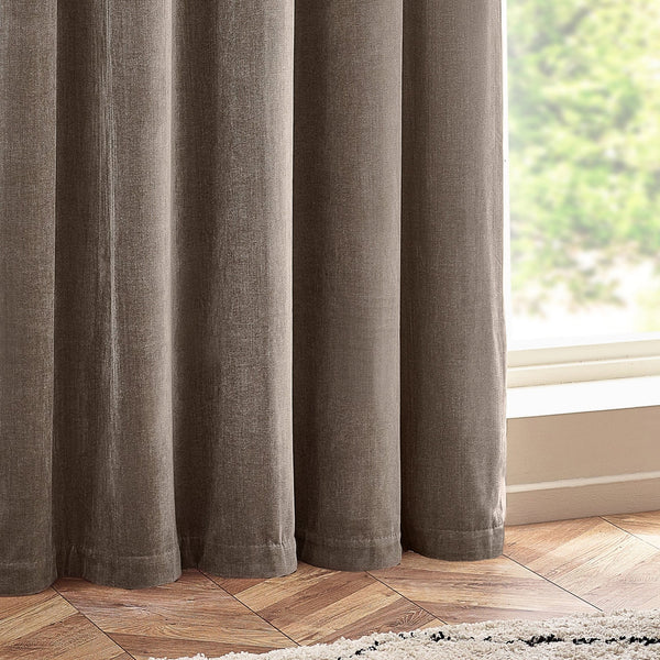 Heavy Chenille 229x183 Eyelet Curtain Greige - Canwell Interiors Limited - Riva