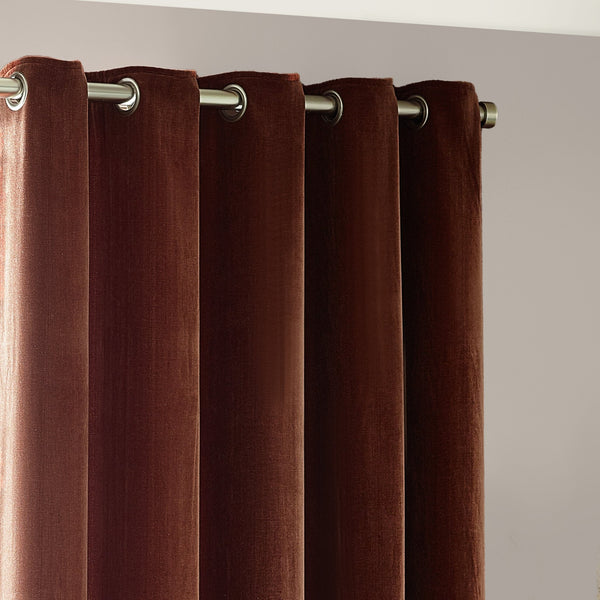 Heavy Chenille 229x183 Eyelet Curtain Nutmeg - Canwell Interiors Limited - Riva