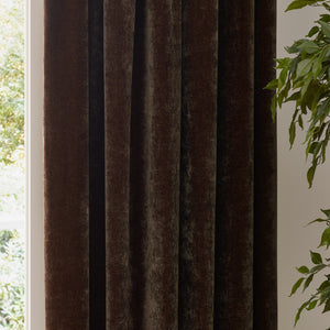Heavy Chenille 229x183 Pencil Pleat Curtain Brown - XShowhome Limited - Riva