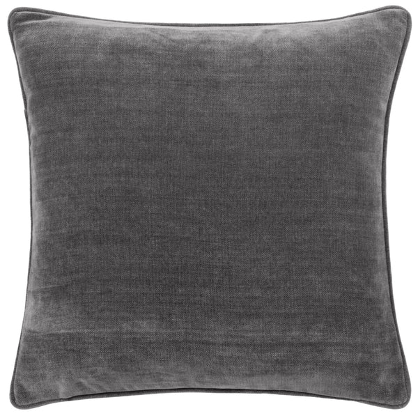Heavy Chenille 50x50 Feather Filled Cushion Charcoal - Canwell Interiors Limited - Riva