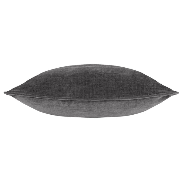 Heavy Chenille 50x50 Feather Filled Cushion Charcoal - Canwell Interiors Limited - Riva