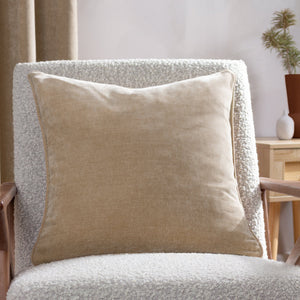 Heavy Chenille 50x50 Feather Filled Cushion Natural - Canwell Interiors Limited - Riva