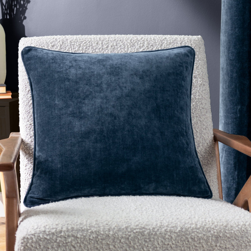 Heavy Chenille 50x50 Feather Filled Cushion Navy - XShowhome Limited - Riva