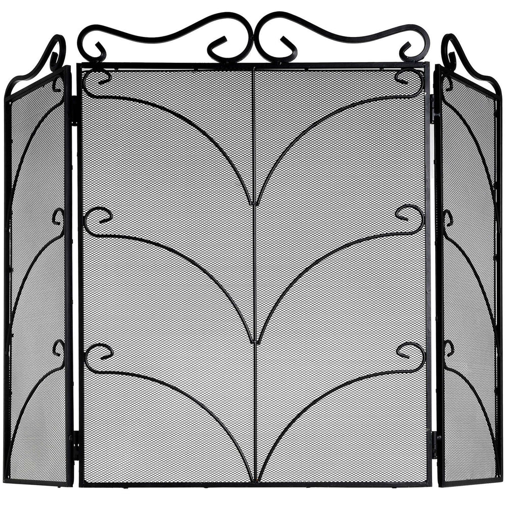 Heavy Large Black Ornate Fire Screen - Canwell Interiors Limited - Hills