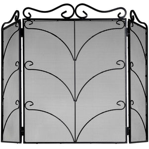 Heavy Large Black Ornate Fire Screen - Canwell Interiors Limited - Hills