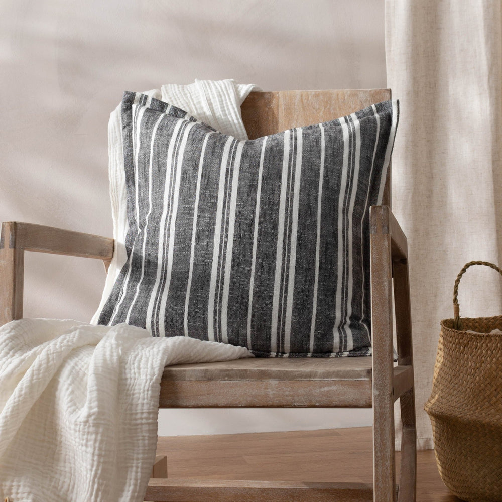 Hebble 50x50 Feather Filled Cushion Black - Canwell Interiors Limited - Riva