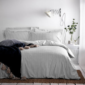 Hebden King Size Duvet Set Grey - Canwell Interiors Limited - Riva