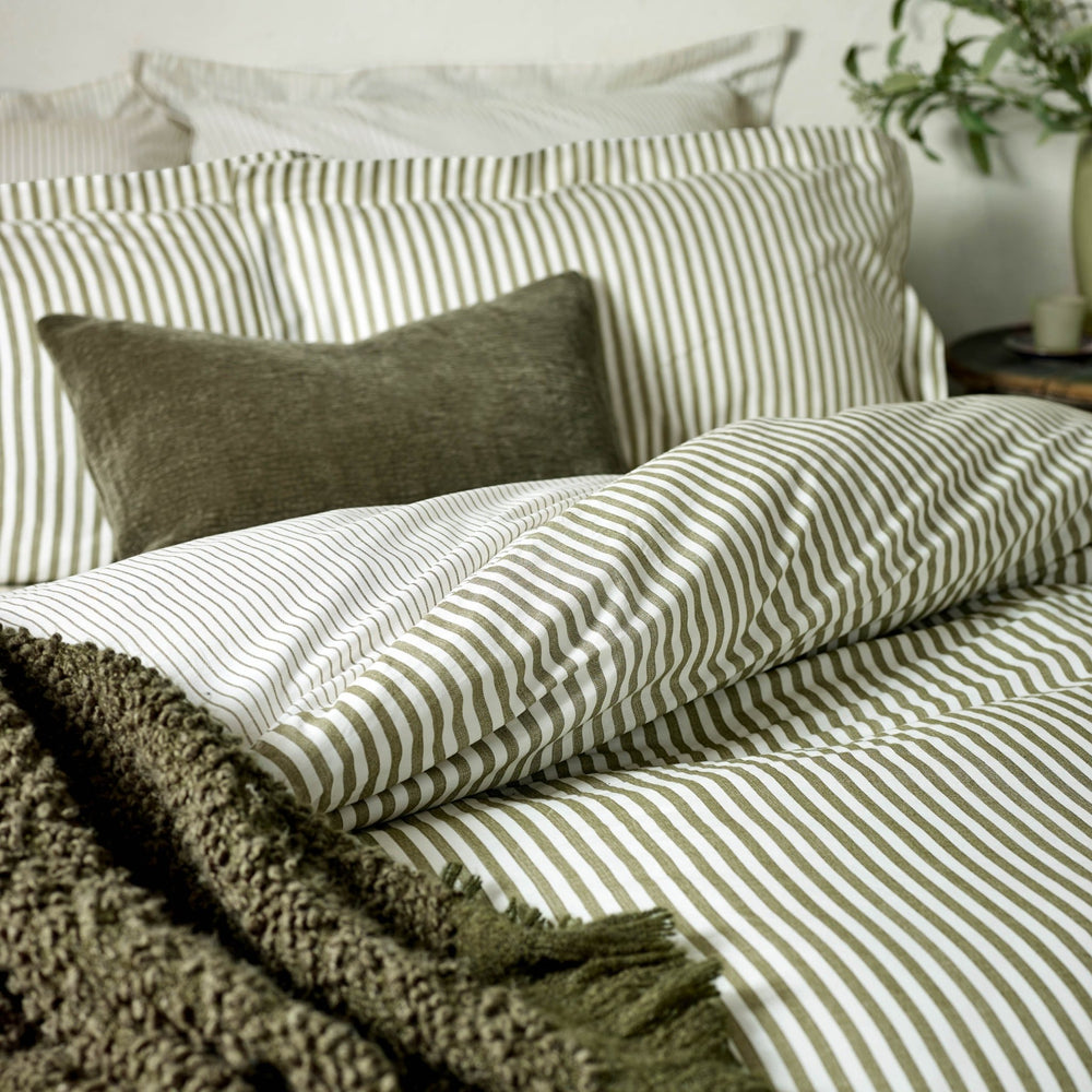 Hebden King Size Duvet Set Olive - Canwell Interiors Limited - Riva