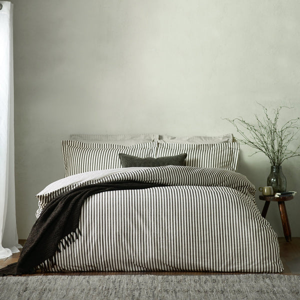 Hebden Single Duvet Set Black - Canwell Interiors Limited - Riva