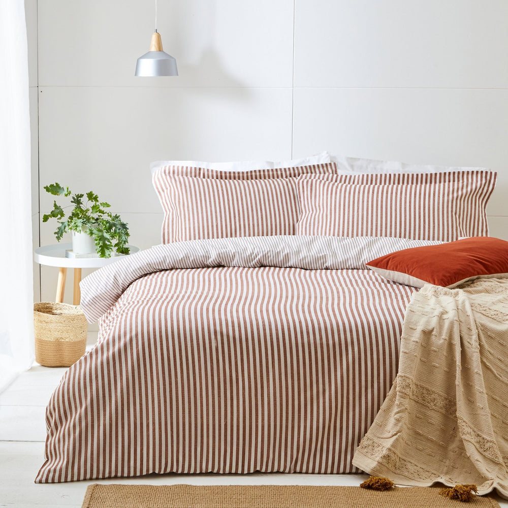Hebden Single Duvet Set Pecan - Canwell Interiors Limited - Riva
