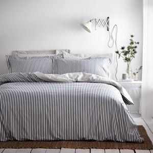 Hebden Sks Duvet Set Navy - Canwell Interiors Limited - Riva
