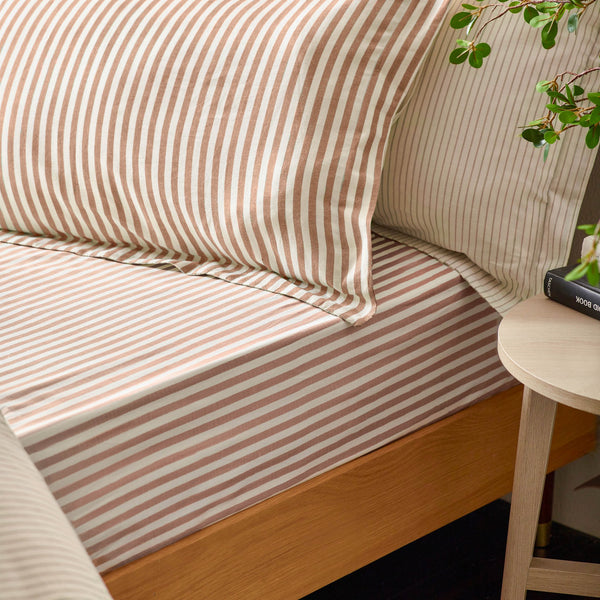 Hebden/barton King Size Fitted Sheet Pecan - Canwell Interiors Limited - Riva