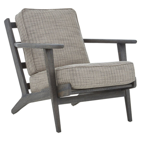 Hector Tweed Armchair With Black Oak Wood Frame - Canwell Interiors Limited - Xshowhome