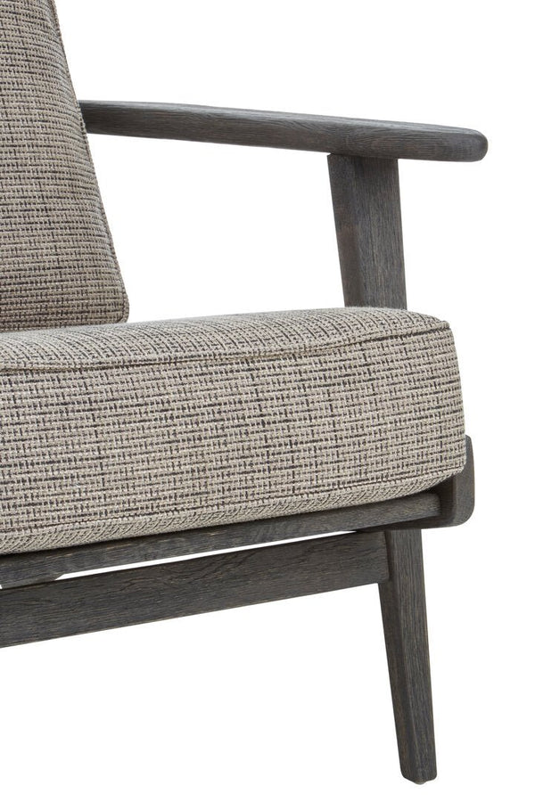 Hector Tweed Armchair With Black Oak Wood Frame - Canwell Interiors Limited - Xshowhome