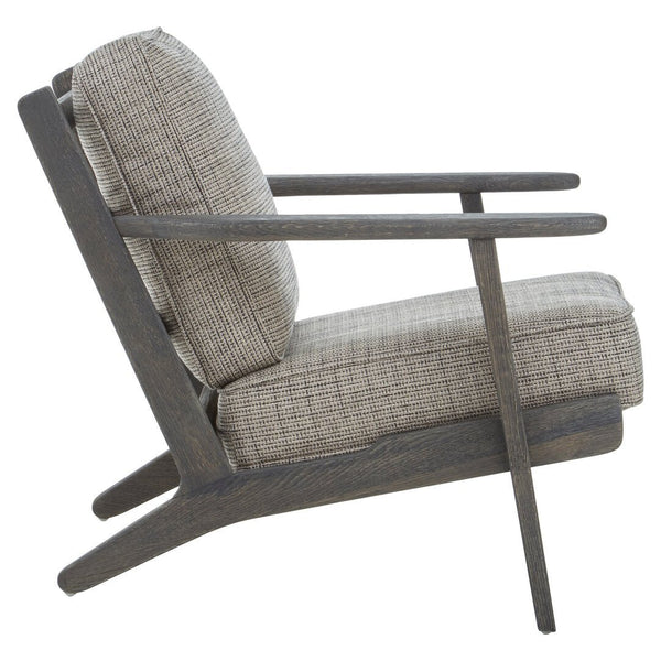 Hector Tweed Armchair With Black Oak Wood Frame - Canwell Interiors Limited - Xshowhome