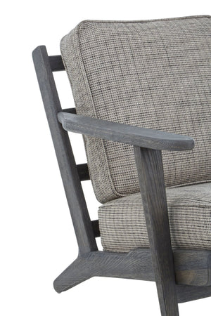 Hector Tweed Armchair With Black Oak Wood Frame - XShowhome Limited - Xshowhome