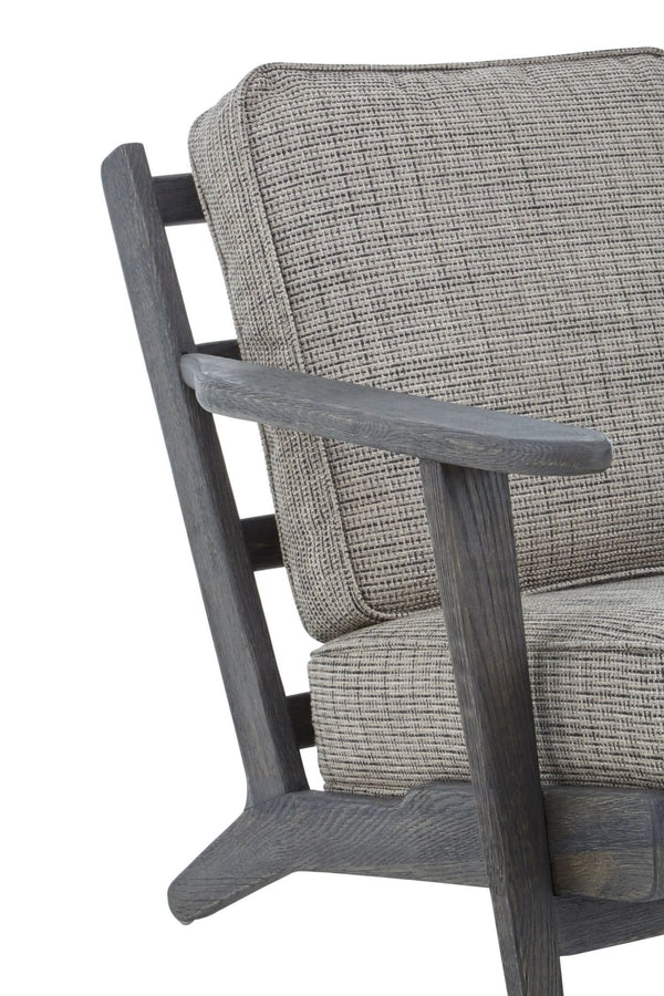 Hector Tweed Armchair With Black Oak Wood Frame - XShowhome Limited - Xshowhome